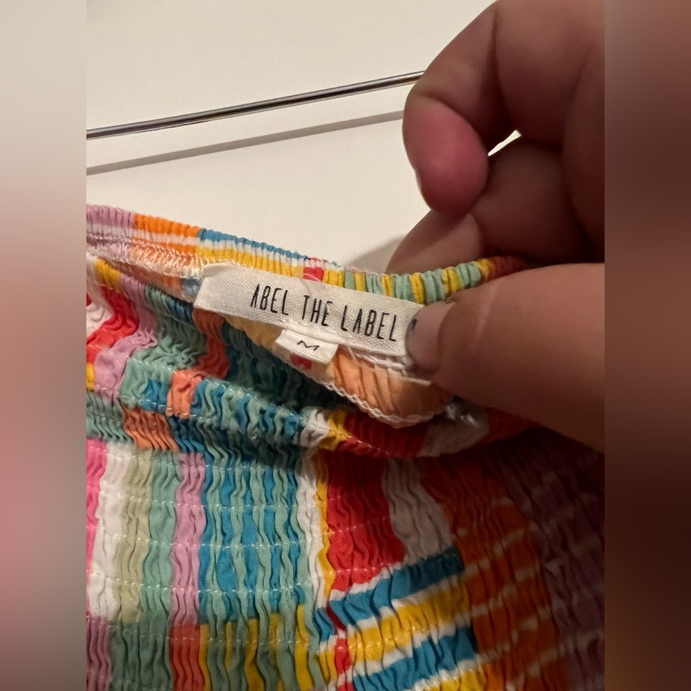 Anthropologie | Abel The Label Colorful Maxi Patchwork Dress Strapless - Picture 5 of 8